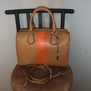 Michael Kors tan and orange bag
